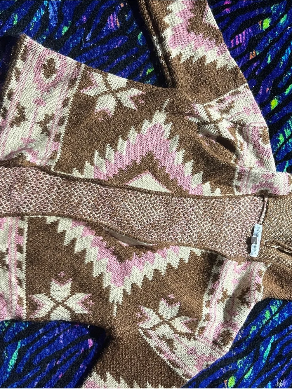 Woven Heart cozy aztec